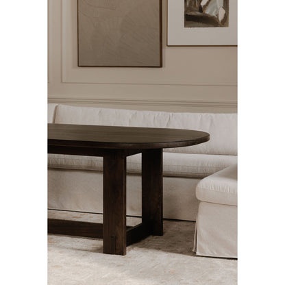 Fable Slipcover Dining Banquette U-Shape Beige 121In