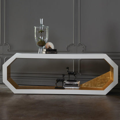 Facet Console-Gold Leaf
