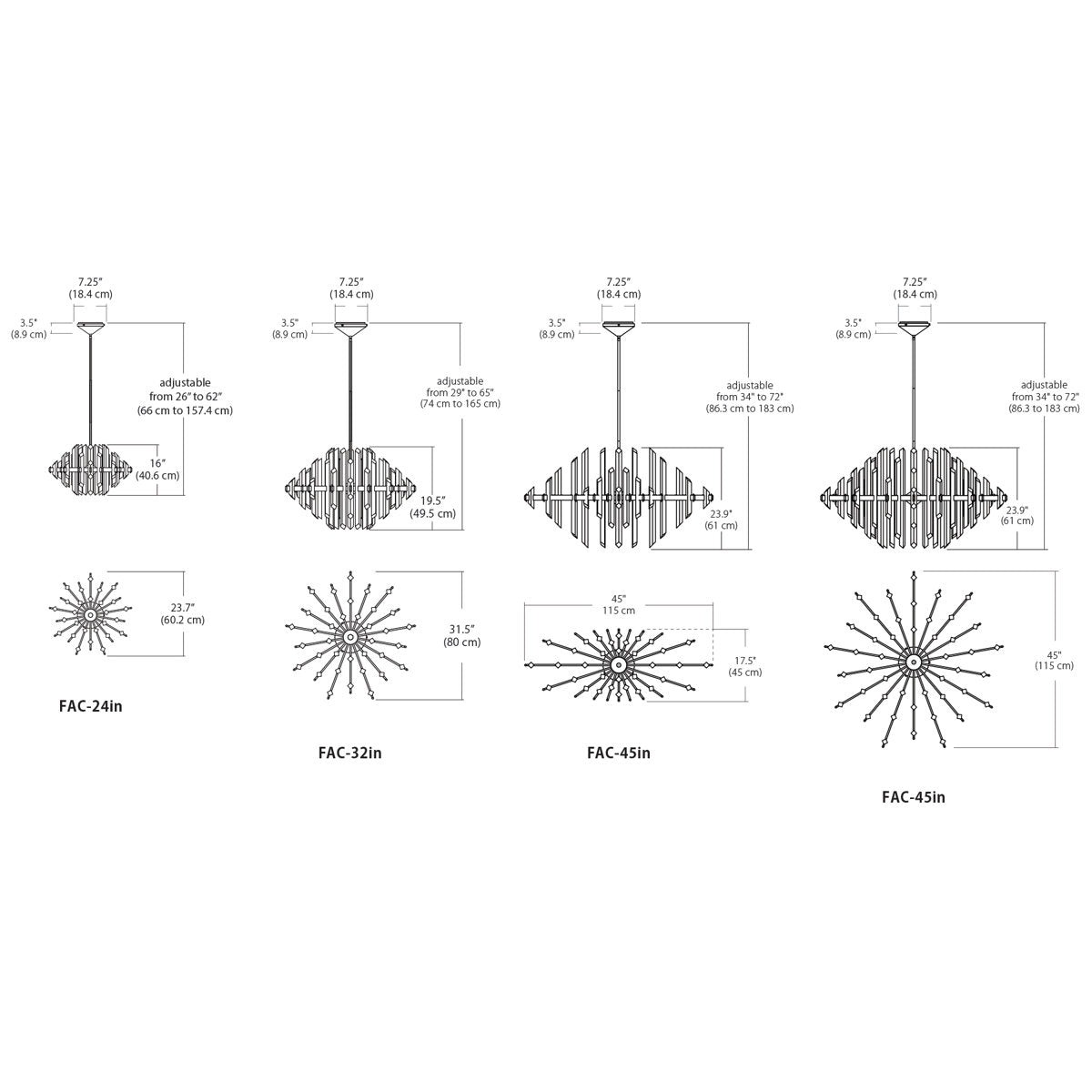 Facets 34 - Light Unique/Statement Novelty LED Chandelier