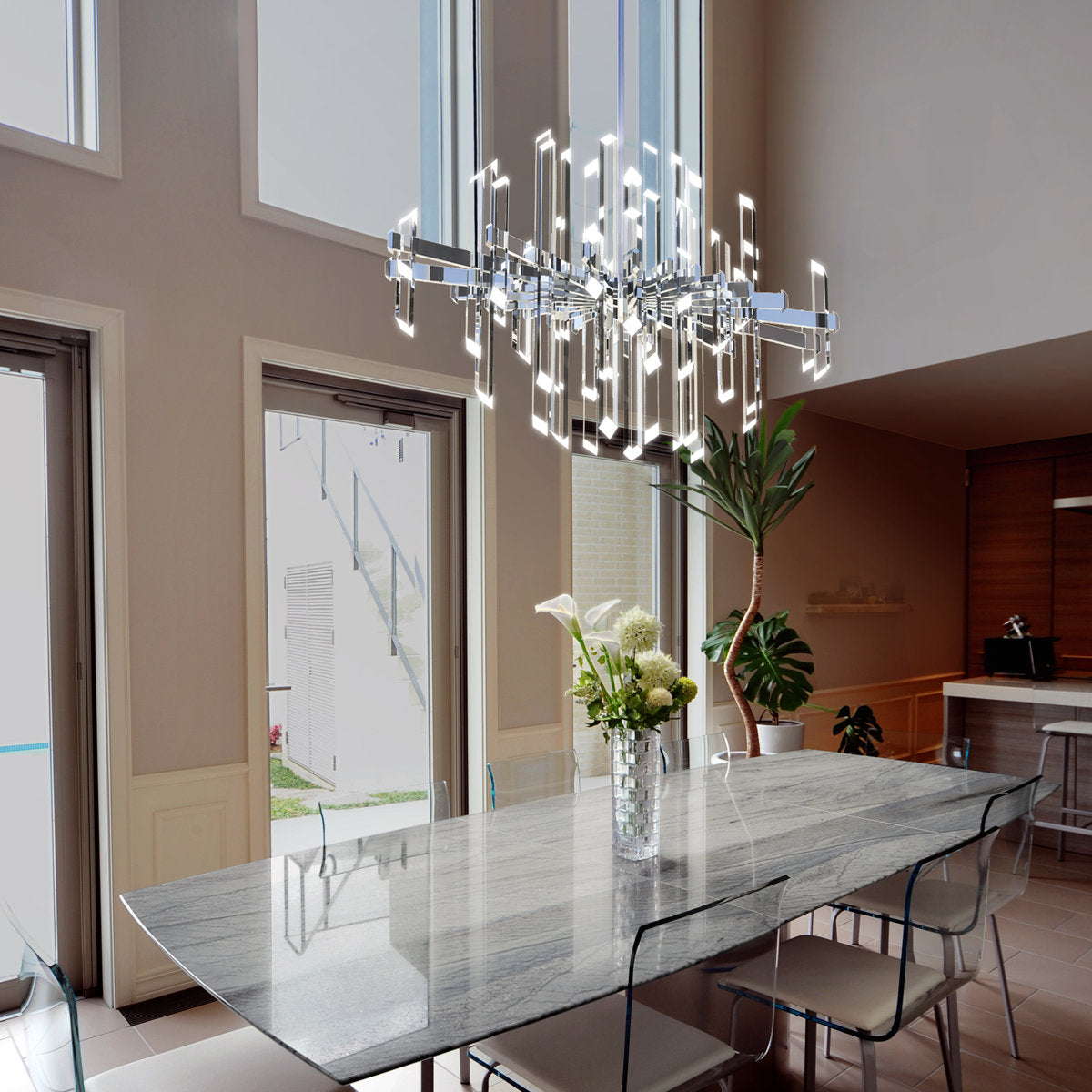 Facets 45 - Light Unique Novelty LED Chandelier