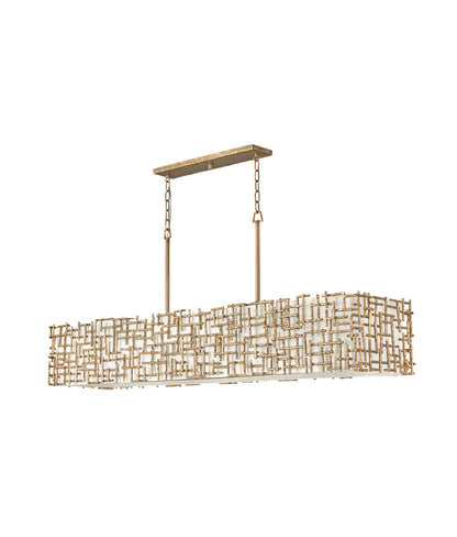 Farrah 10 - Light Unique Rectangle Chandelier