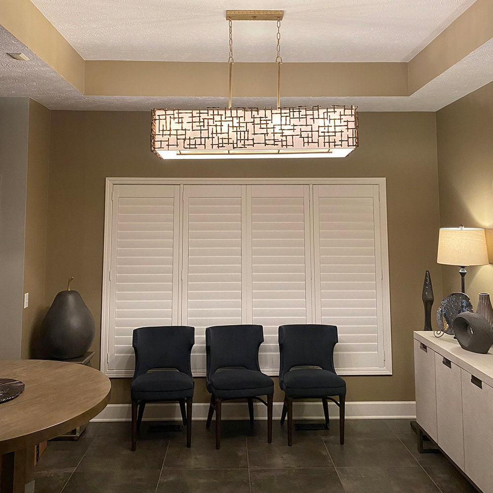 Farrah 10 - Light Unique Rectangle Chandelier