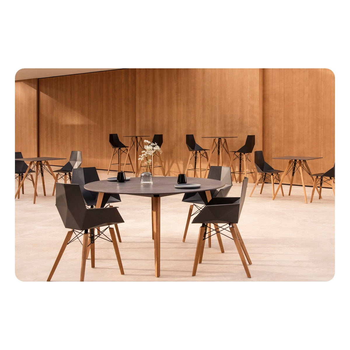 Faz Wood Dining Table Edge Top - Square