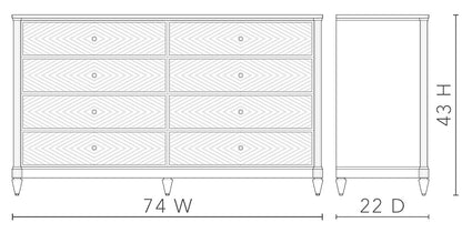 Felicity 8 - Drawer Solid Wood Dresser