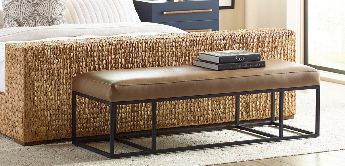 Finley Leather Bench