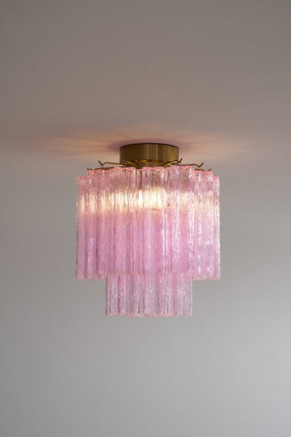 Fiora Pink Glass Ceiling Lamp