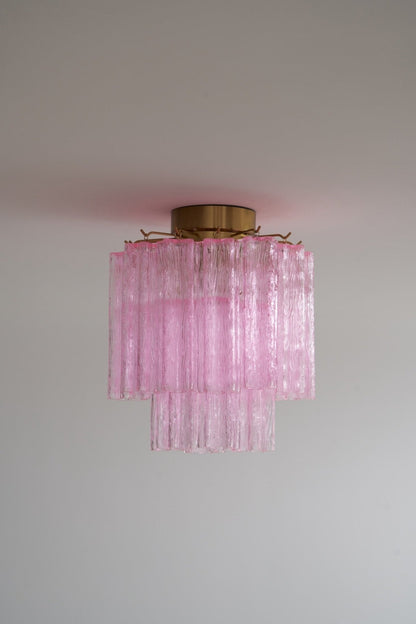 Fiora Pink Glass Ceiling Lamp