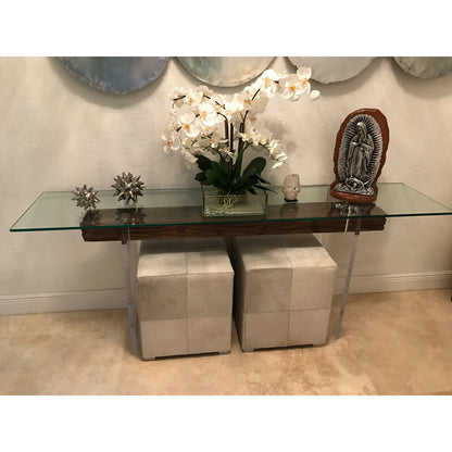 Fiorelita 80'' W Glass Console Table