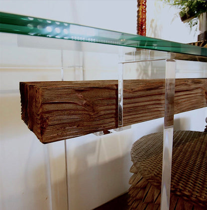 Fiorelita 80'' W Glass Console Table