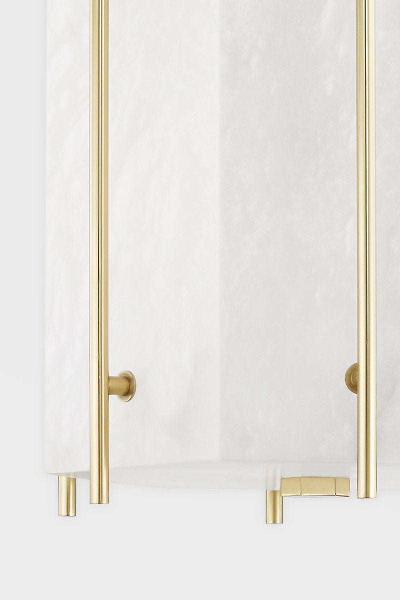 Flatbush - 6 Light Large Pendant - Aged Brass Finish