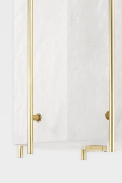 Flatbush - 6 Light Large Pendant - Aged Brass Finish
