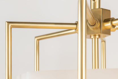 Flatbush - 6 Light Large Pendant - Aged Brass Finish