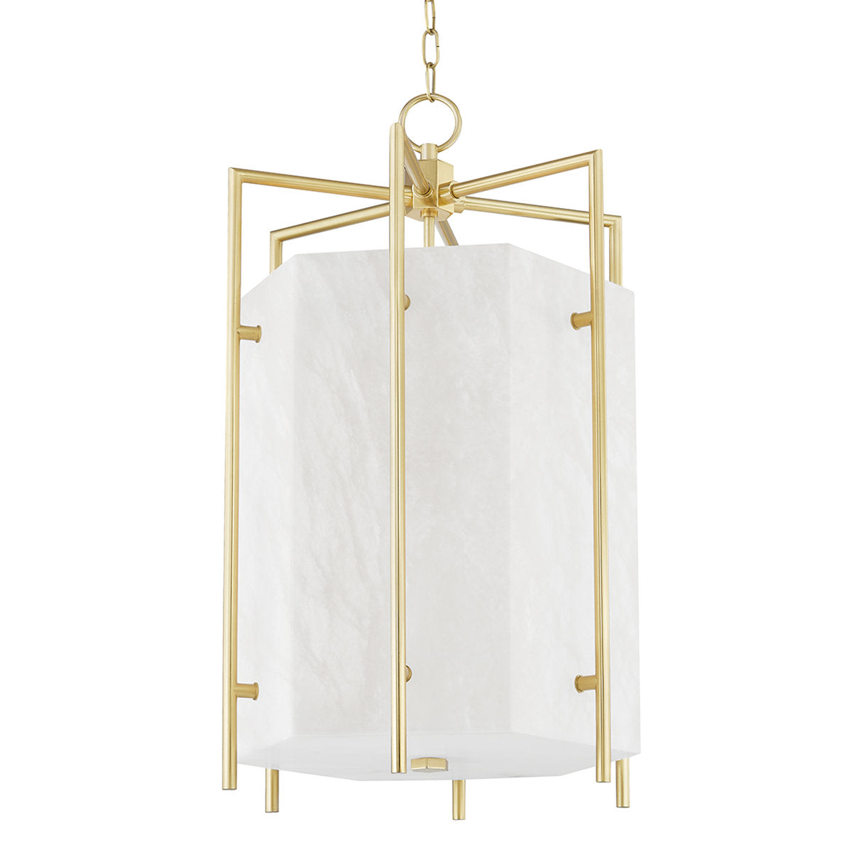 Flatbush - 6 Light Large Pendant - Aged Brass Finish