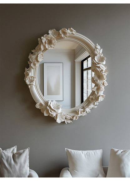 Floral Carve Vanity Mirror