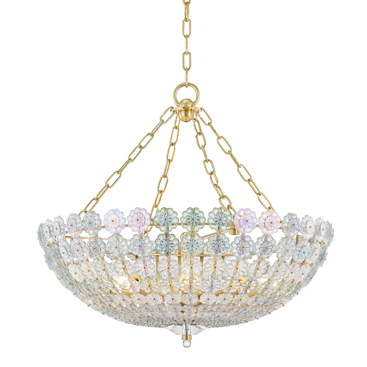 Floral Park 8 - Light Shaded Chandelier Empire Chandelier