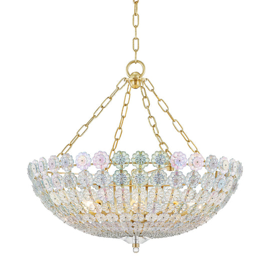 Floral Park 8 - Light Shaded Chandelier Empire Chandelier