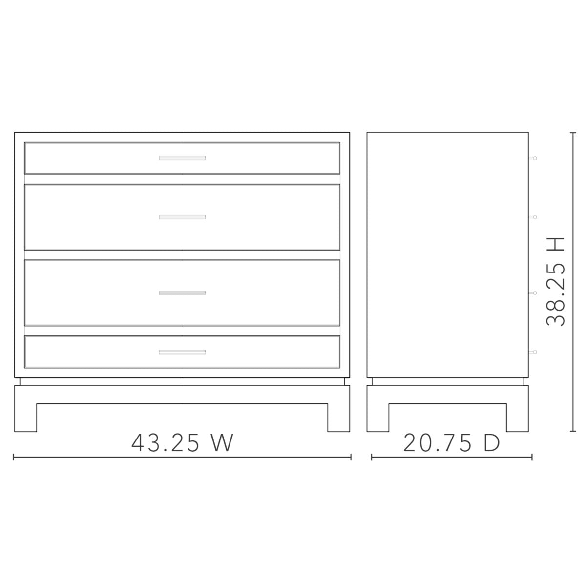 Florence Large 4-Drawer