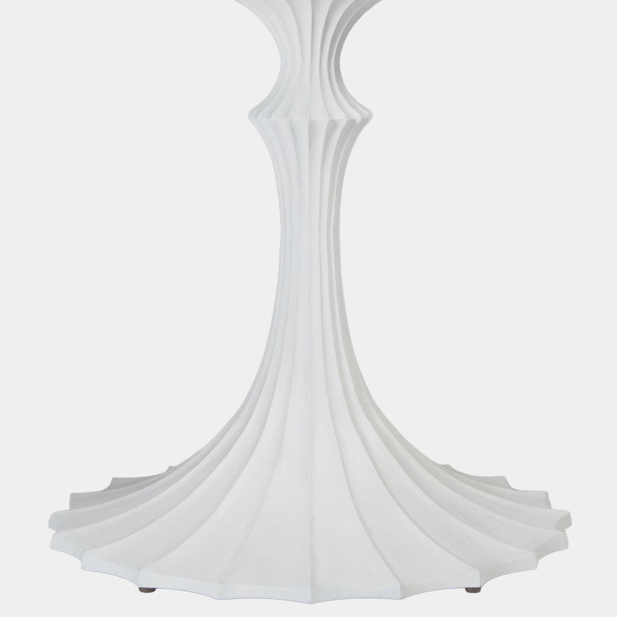 Flute Table 60" White Marble Top W/34" Gold Leaf Base