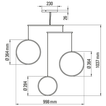 Focus 3 - Light LED Chandelier