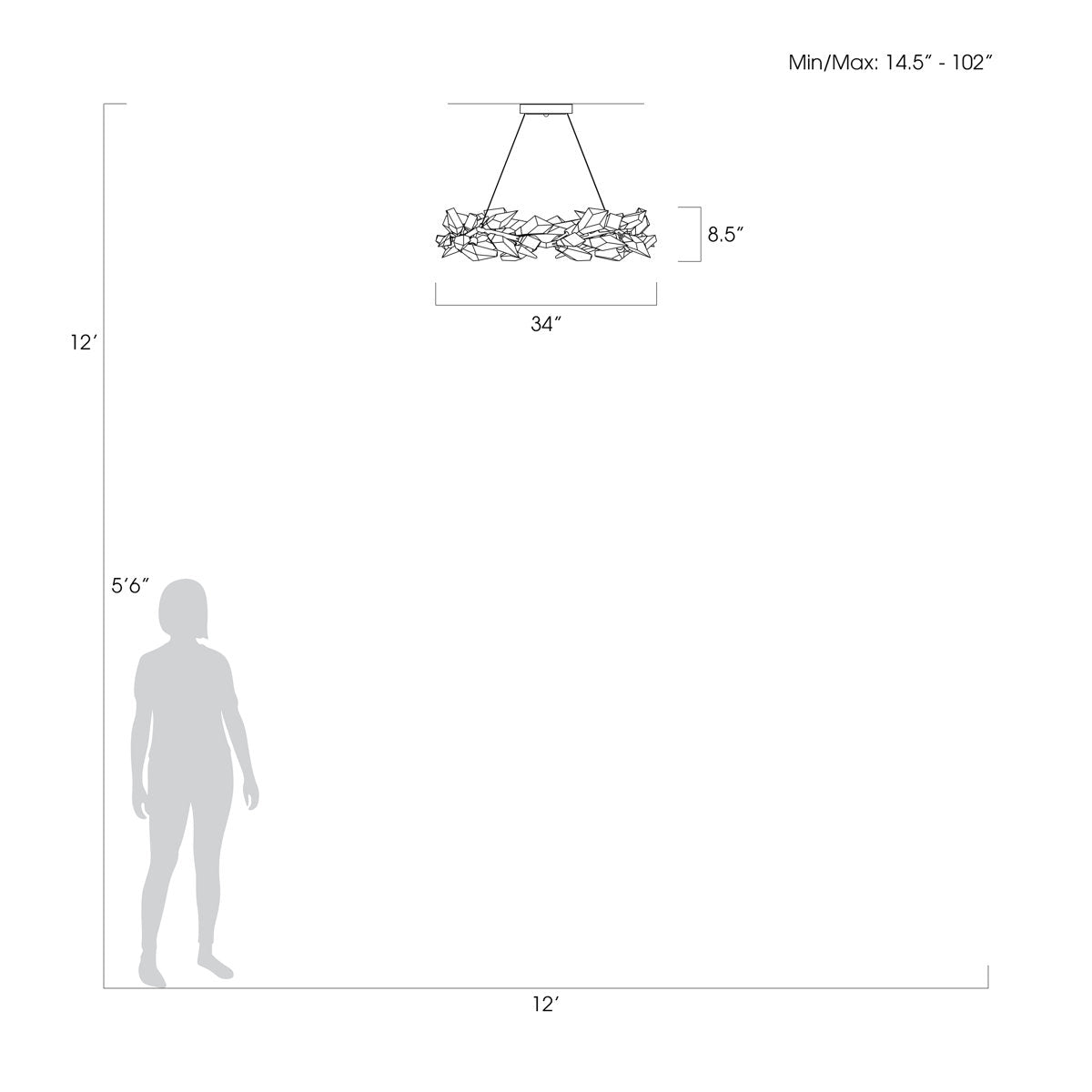 Foret 8 - Light Chandelier