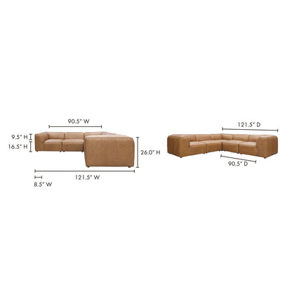 Form Astra 5 - Genuine Leather Modular Sectional