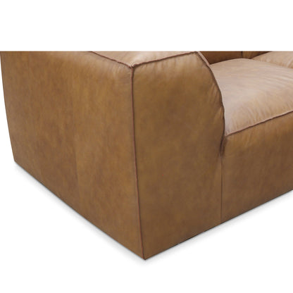 Form Astra 5 - Genuine Leather Modular Sectional with Ottoman