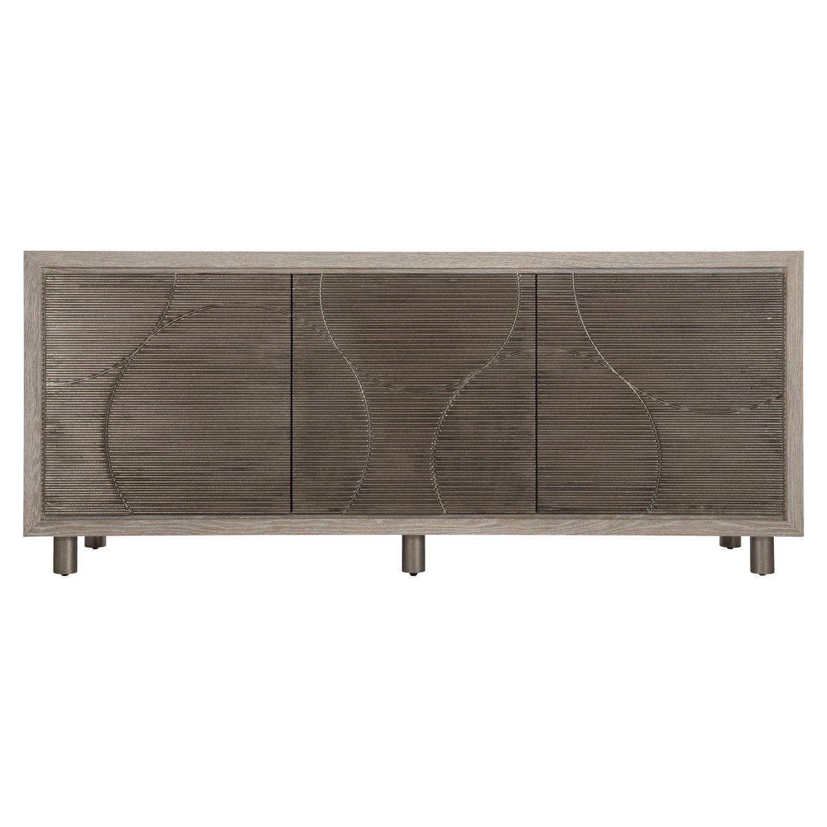Formosa 76" Wide 2 Drawer Oak Solid Wood Credenza