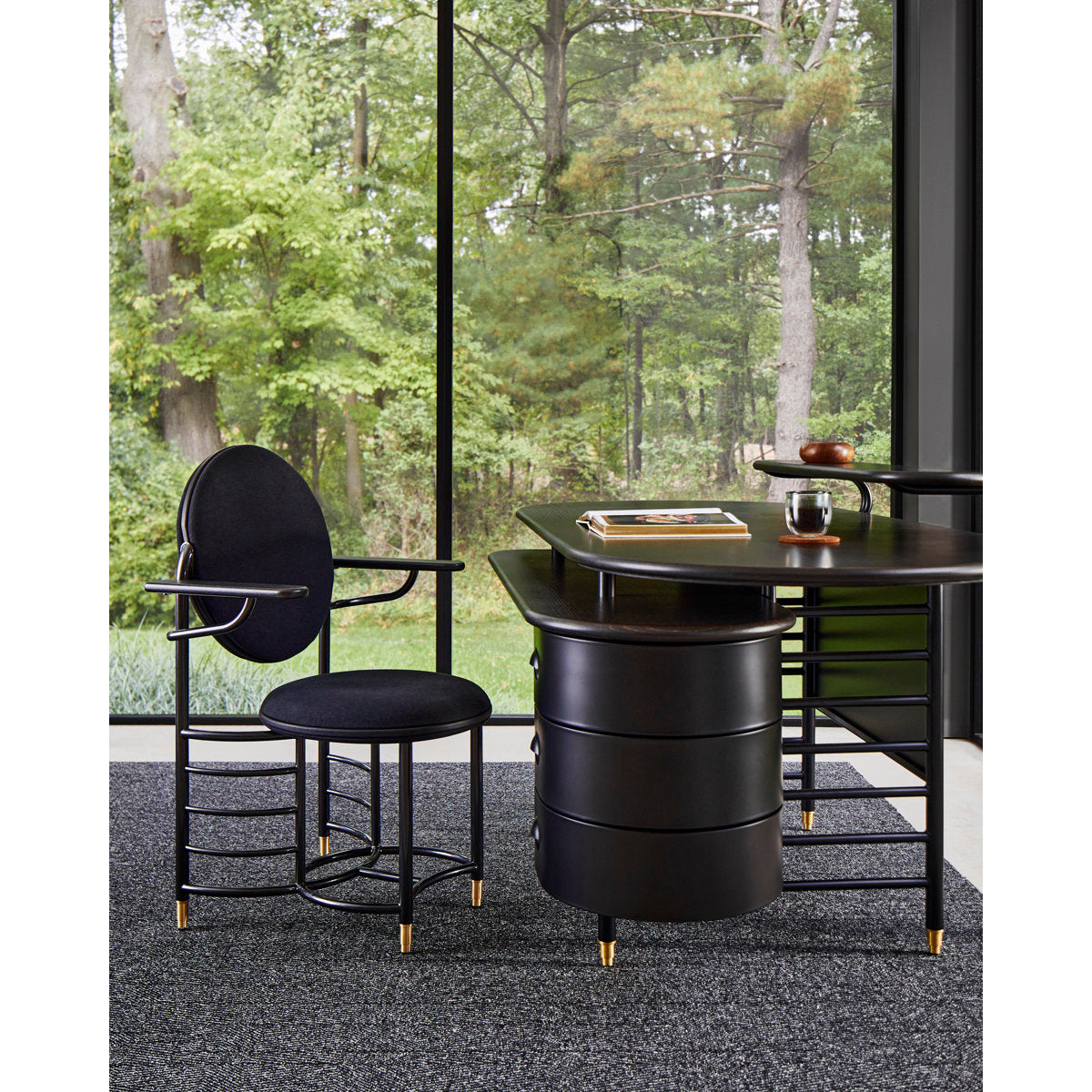 Frank Lloyd Wright Racine Desk with Storage and Accessories