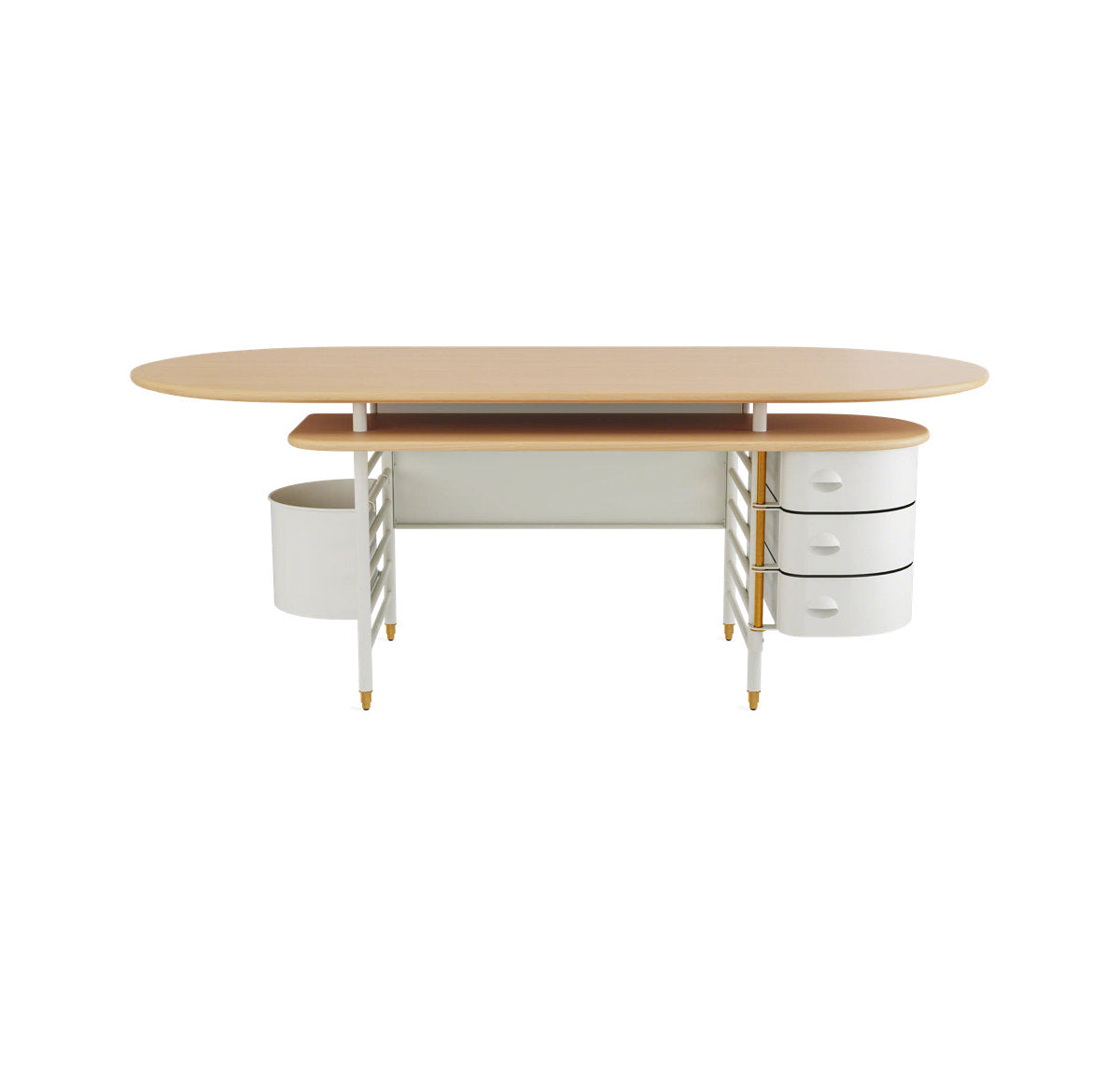 Frank Lloyd Wright Racine Executive Desk with Storage