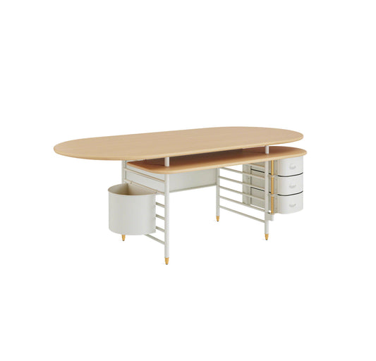 Frank Lloyd Wright Racine Executive Desk with Storage