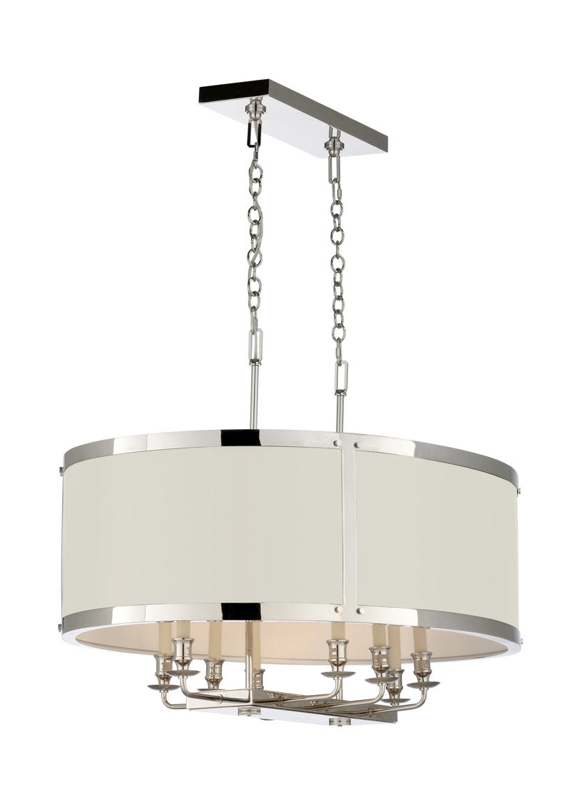 Frederick Cooper 8 - Light Shaded Drum Chandelier
