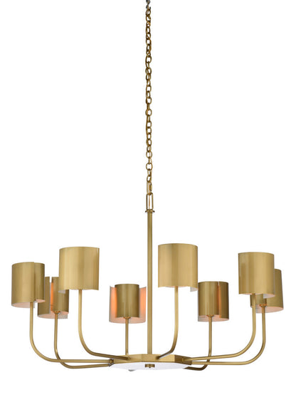 Frederick Cooper 8 - Light Shaded Wagon Wheel Chandelier