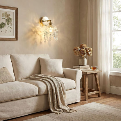 French Crystal Tassel Wall Light