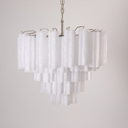 Frosted Glass Cascade Chandelier