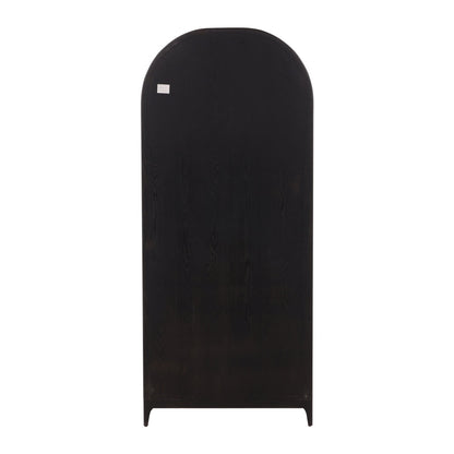 Furniture Classics Avora Black Oak Industrial Arched Bookcase