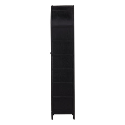 Furniture Classics Avora Black Oak Industrial Arched Bookcase
