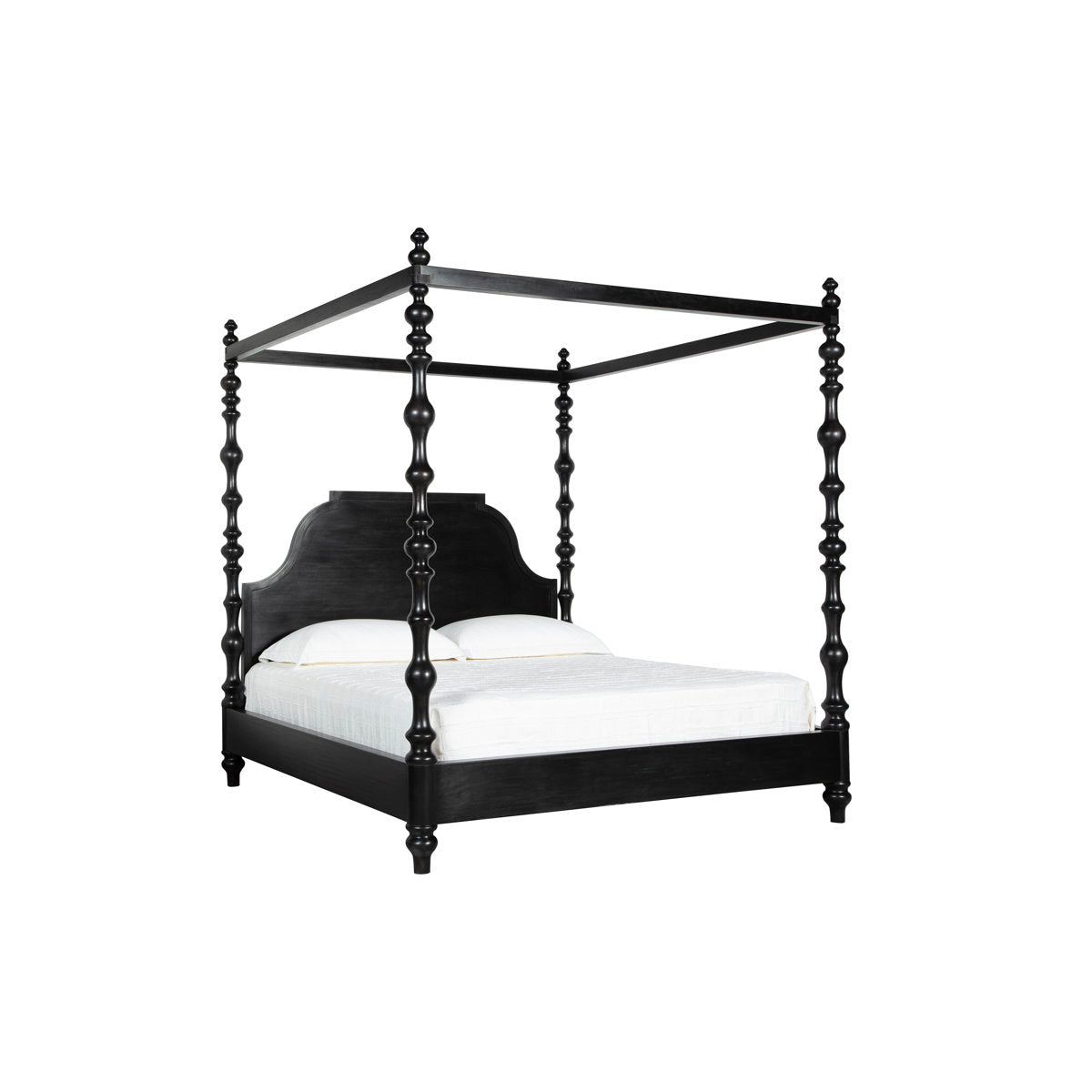 Furniture Classics Paul Black Mahogany Poster King Bed