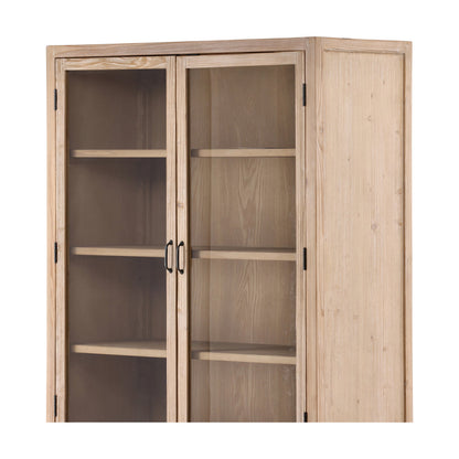 Furniture Classics Shirley Recycled Wood Glass Door 8-Drawer Cabinet