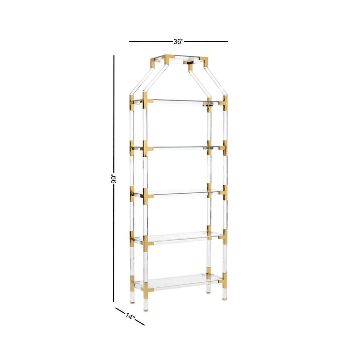 Gainsboro Etagere Bookcase