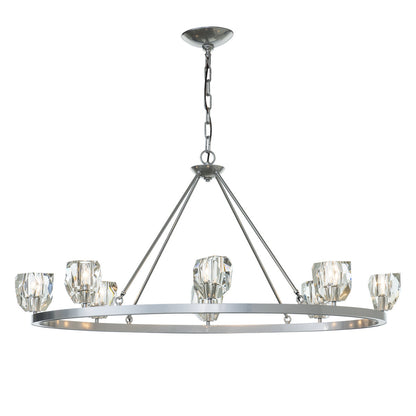 Gatsby 8 - Light Unique Wagon Wheel Chandelier with Crystal Accents