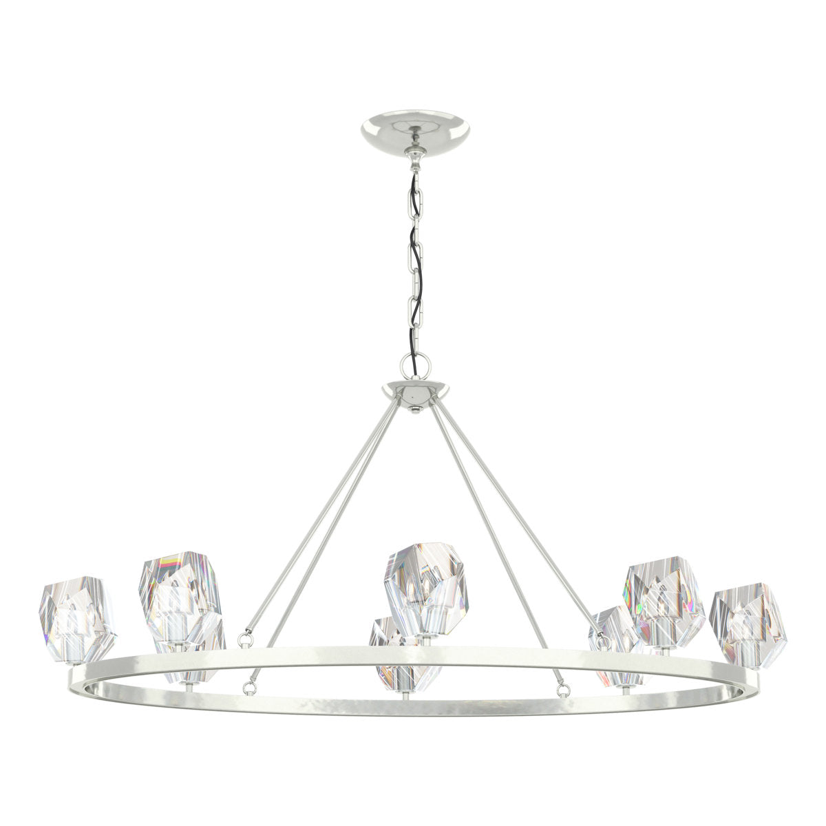 Gatsby 8 - Light Unique Wagon Wheel Chandelier with Crystal Accents