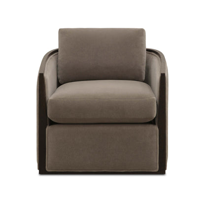 Gatto Swivel Armchair Chair with Ottoman