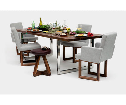 Gax Walnut Wood Dining Table