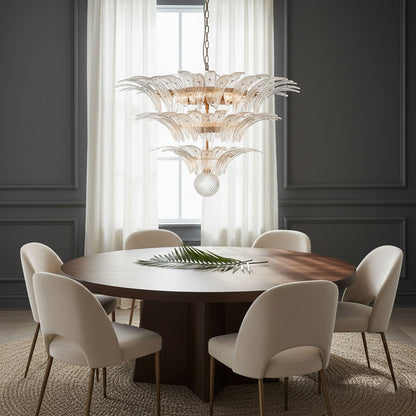 Palm Grove Glass Chandelier