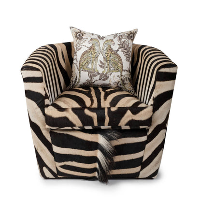Genuine Hide Barrel Chair