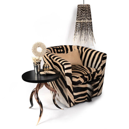 Genuine Hide Barrel Chair
