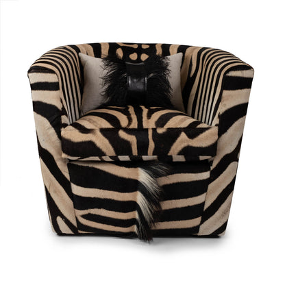 Genuine Hide Barrel Chair