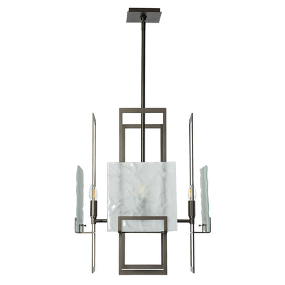 Geo Pendant - 4-Light - Sterling - Clear Glass
