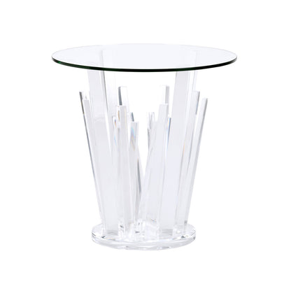 Geode Glass End Table