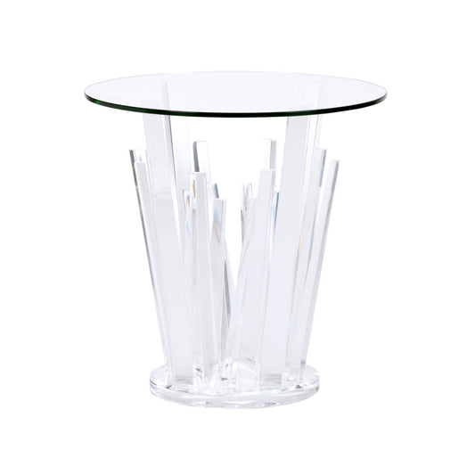 Geode Glass End Table